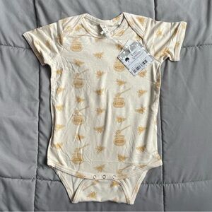 NEW Kate Quinn 18-24 Months Short Sleeve Lap Neck Bodysuit Bee & Honey